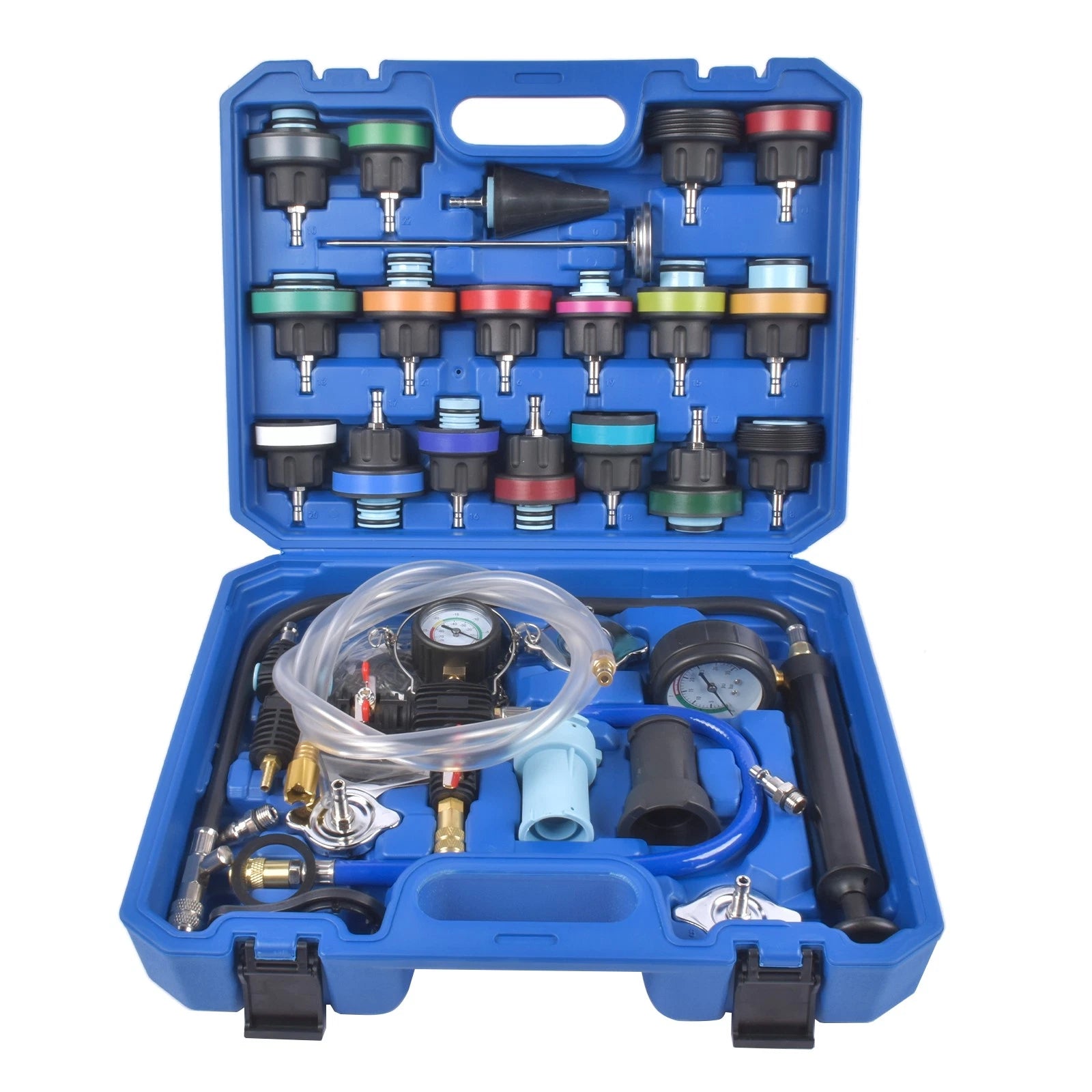 Coolant Pressure Tester Vacuum Refill Kit for Universal Vehicles (31 Adapters)