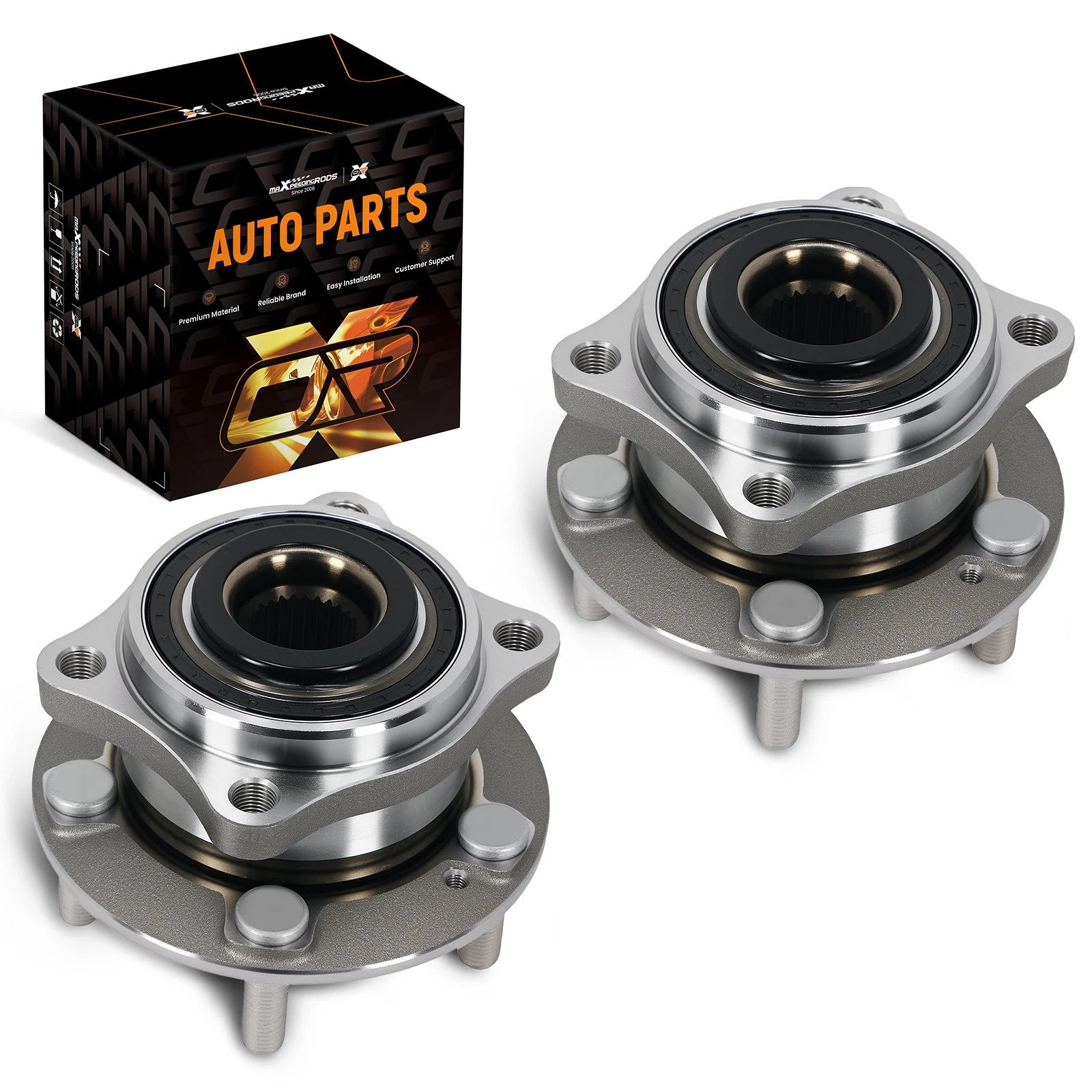 Pair Front Wheel Hub & Bearing Set for Kia Optima (2016–2019) 513374