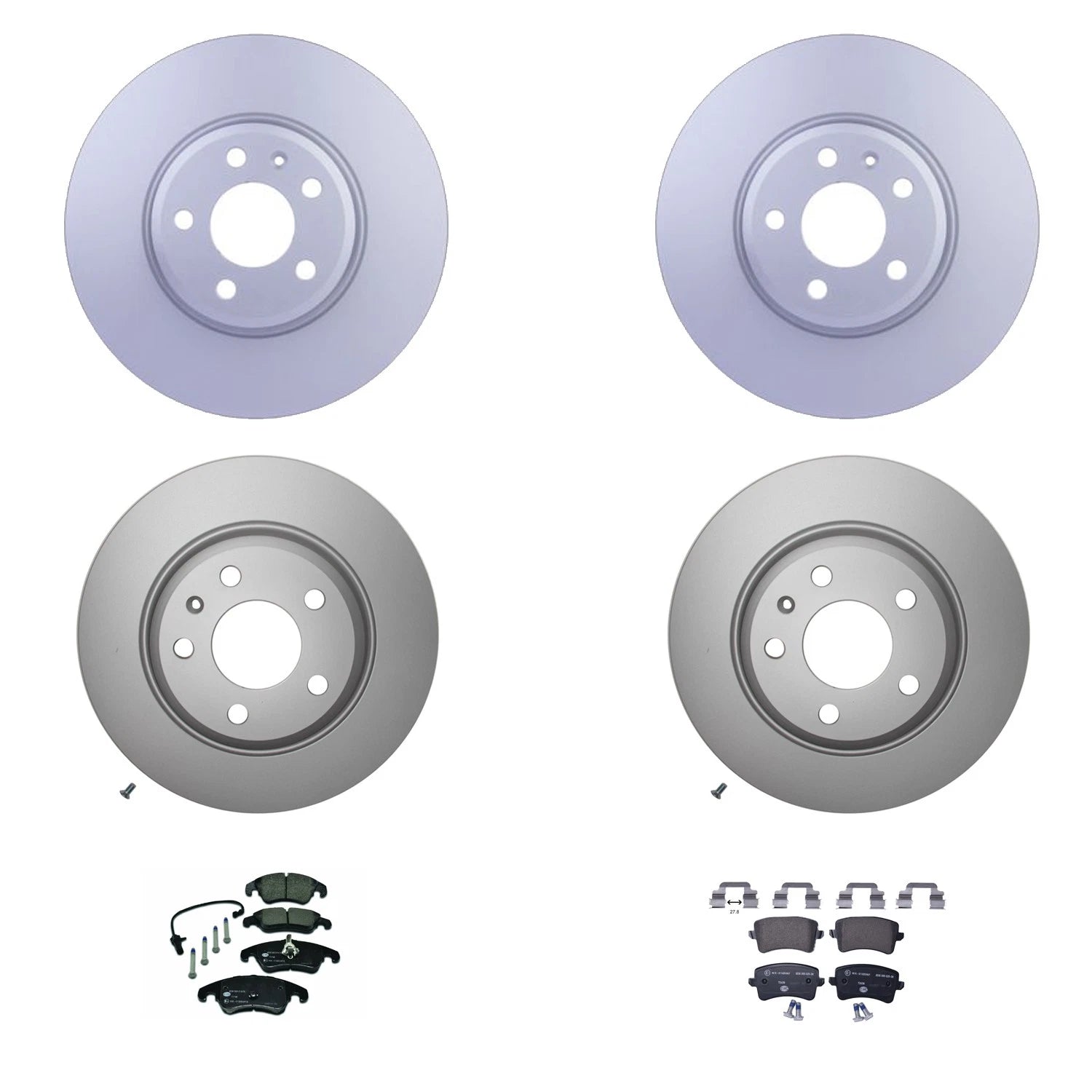 Hella Disc Brake Pad Kit for Audi A4 Quattro A5 Quattro (2009–2016)