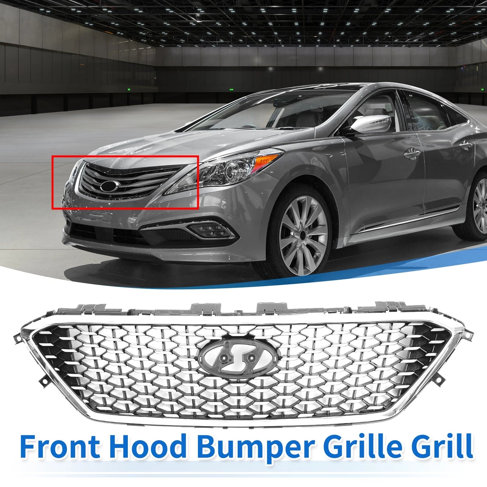 Front Hood Bumper Grille for Hyundai Sonata (2011–2014) No.86350C1200