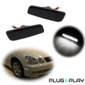 Smoked Lens White Front Side Marker Lights for Toyota Lexus Scion