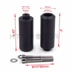 Set of 2 Extended Frame Sliders for Yamaha FZ-6 FZ-6S (2004–2012)