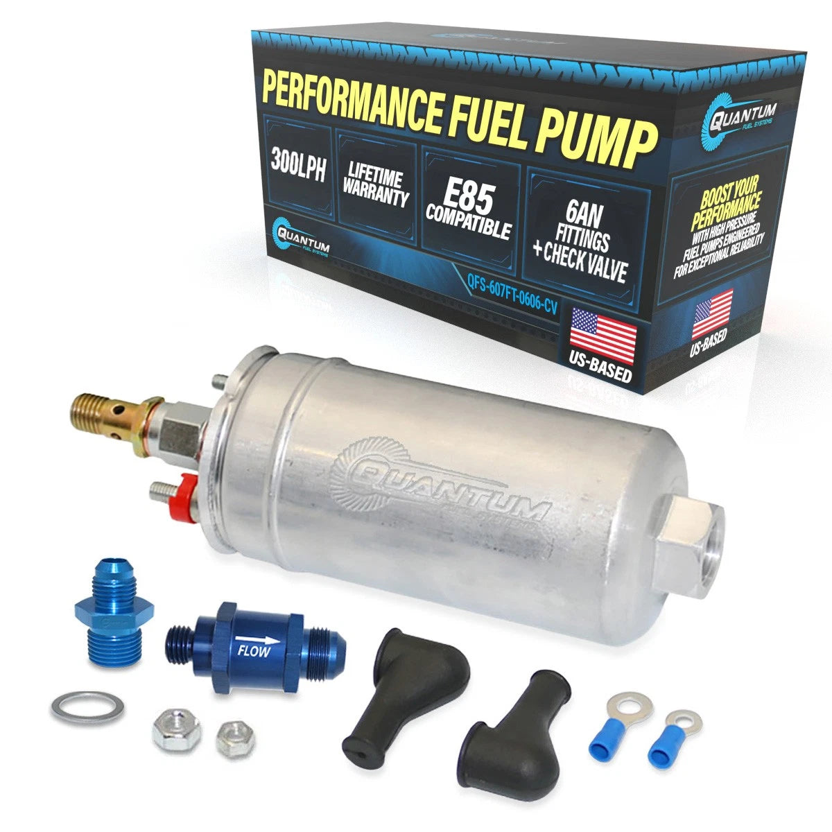 Fuel Pump 300LPH + 6AN Check Valve for Chevy Camaro (1993–2002) 0580254044