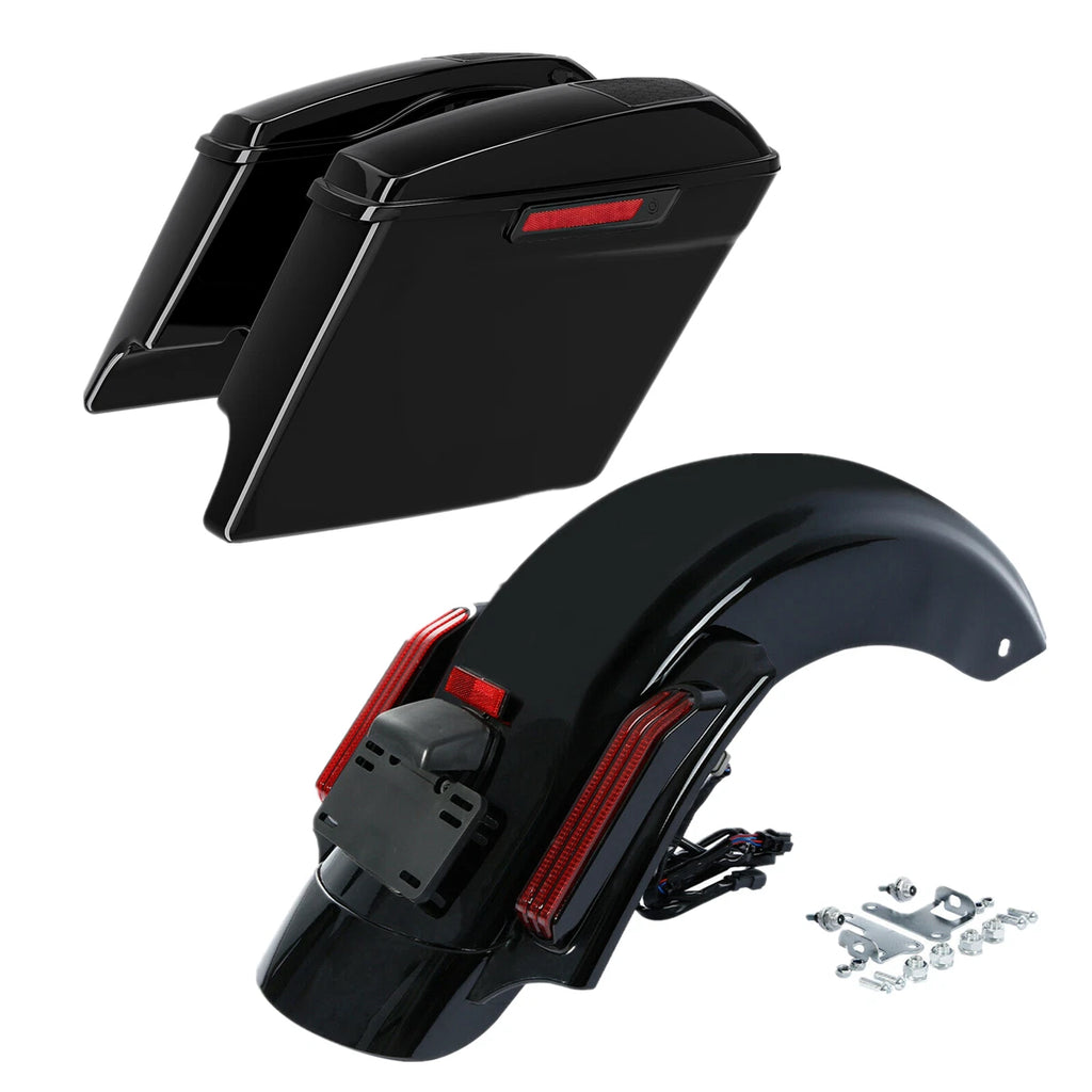 5" Hard Saddlebags with 6x9" Speaker Lid & Rear Fender for Harley Touring (2014–2023)