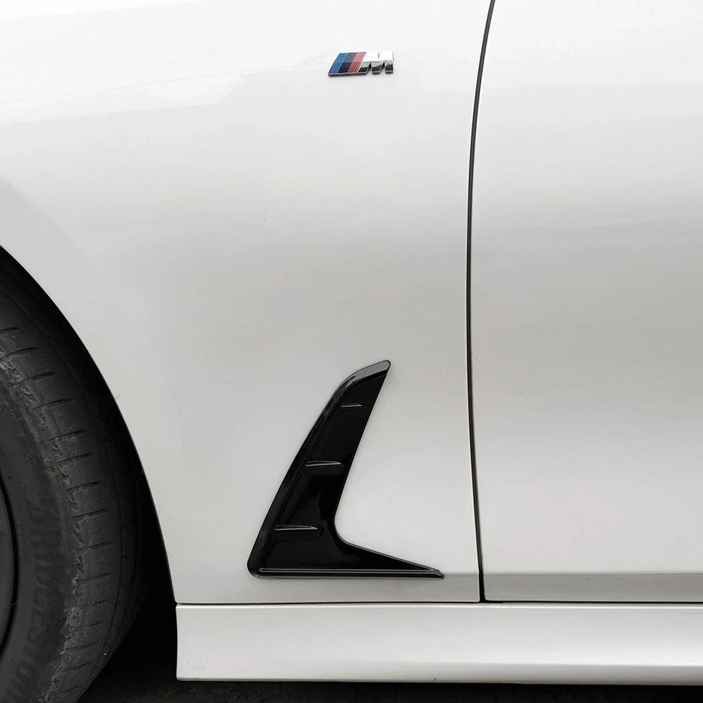 Gloss Black Add-On Side Fender Vent Duct Trims for BMW 3-Series G20 G21