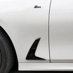 Gloss Black Add-On Side Fender Vent Duct Trims for BMW 3-Series G20 G21