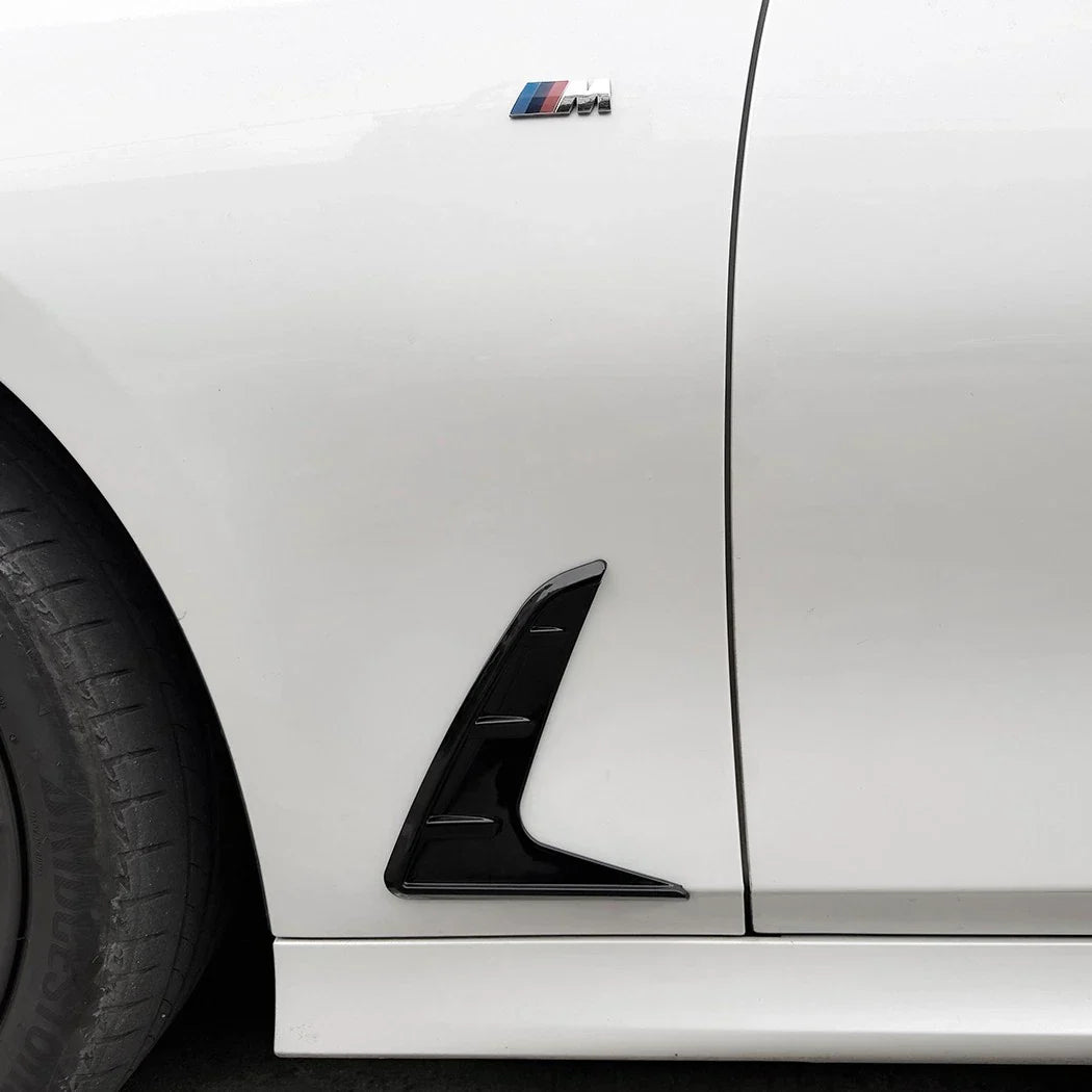 Gloss Black Add-On Side Fender Vent Duct Trims for BMW 3-Series G20 G21