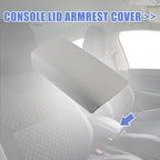 Center Console Lid Armrest Cover for Honda Accord (2003–2007) Faux Leather Gray