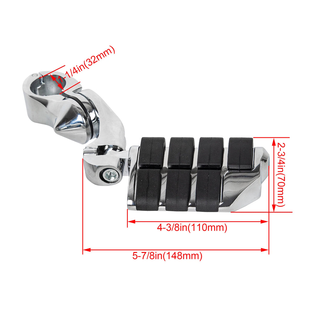 Foot Pegs Pedals for Harley Davidson Road King, Street Glide (1-1/4" Bars)