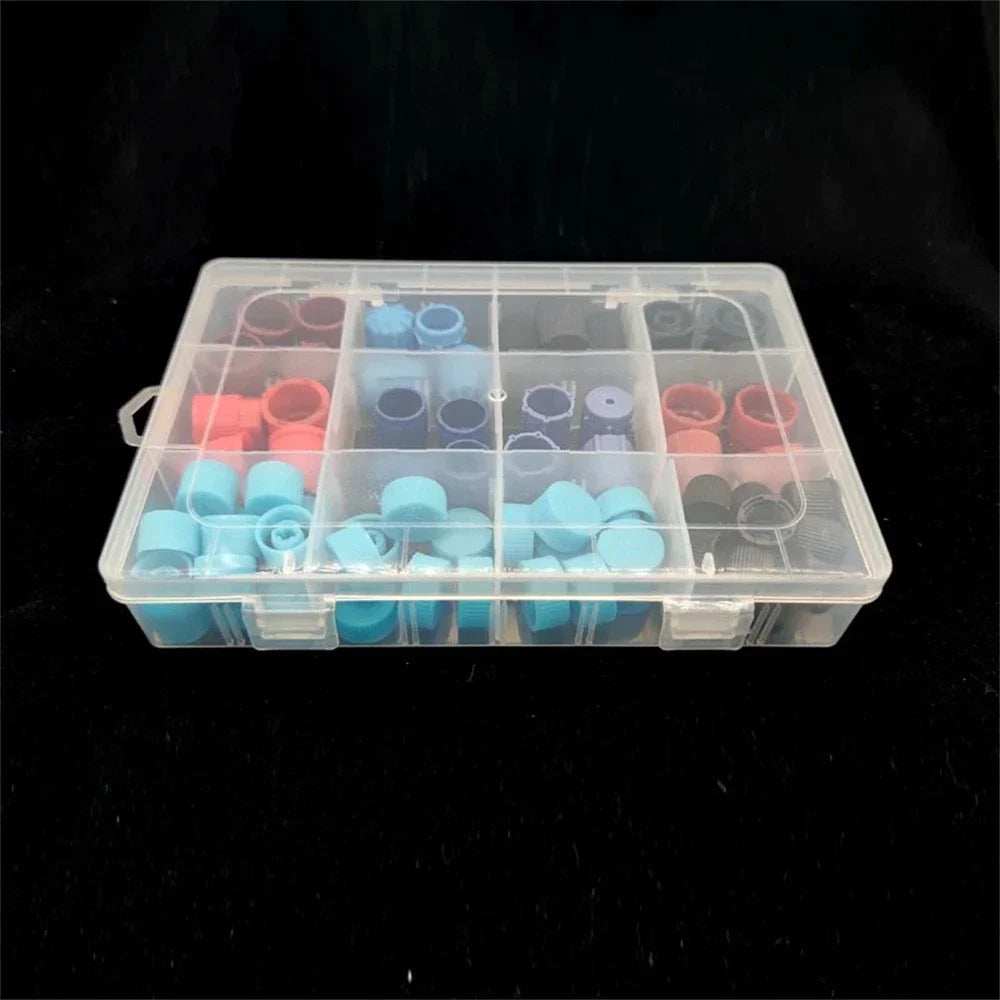 77PCS A/C Valve Core Dust Caps for Universal Car Auto R134a R12