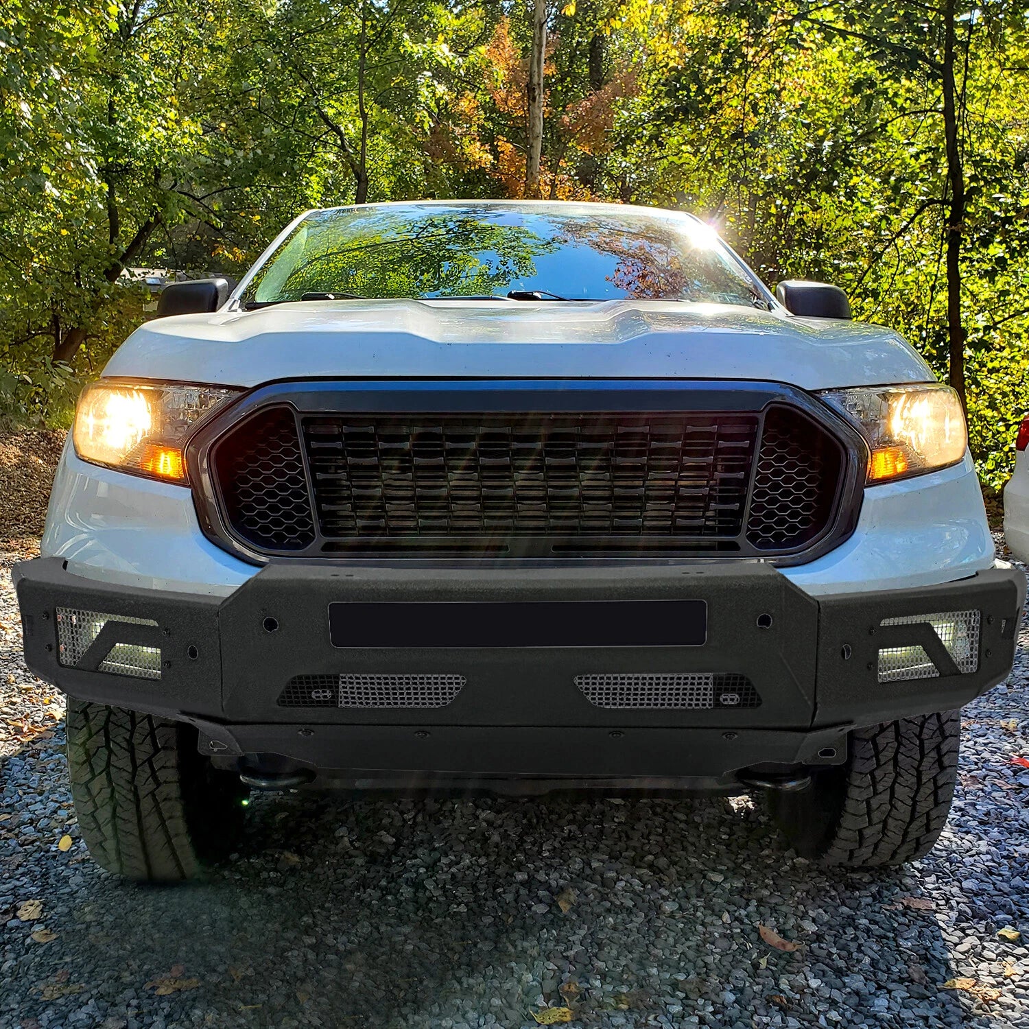 Powder Coated Steel Front Bumper for Ford Ranger (2019–2021)