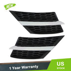 Set of 2 Front Grille Assemblies for Toyota RAV4 (2013–2015) Matte Black