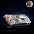Right Side Headlight for Chevy Trax (2015–2016) OE Style Chrome Housing Amber Corner