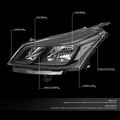 Set of 2 Black Clear Signal OE Style Headlights for Chevy Traverse (2013–2017)