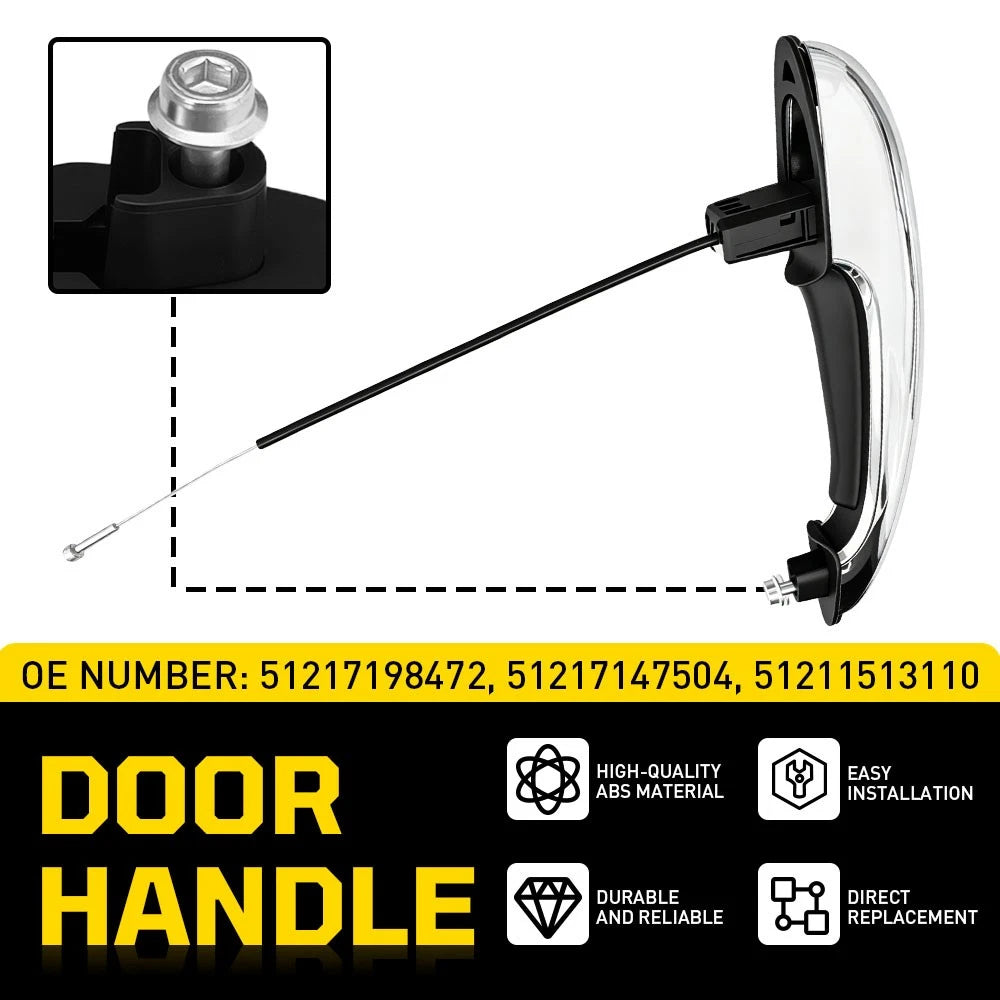 Passenger Side Front Outside Door Handle for Mini Cooper R50 R52 R53 R55 R56 (2002–2013)