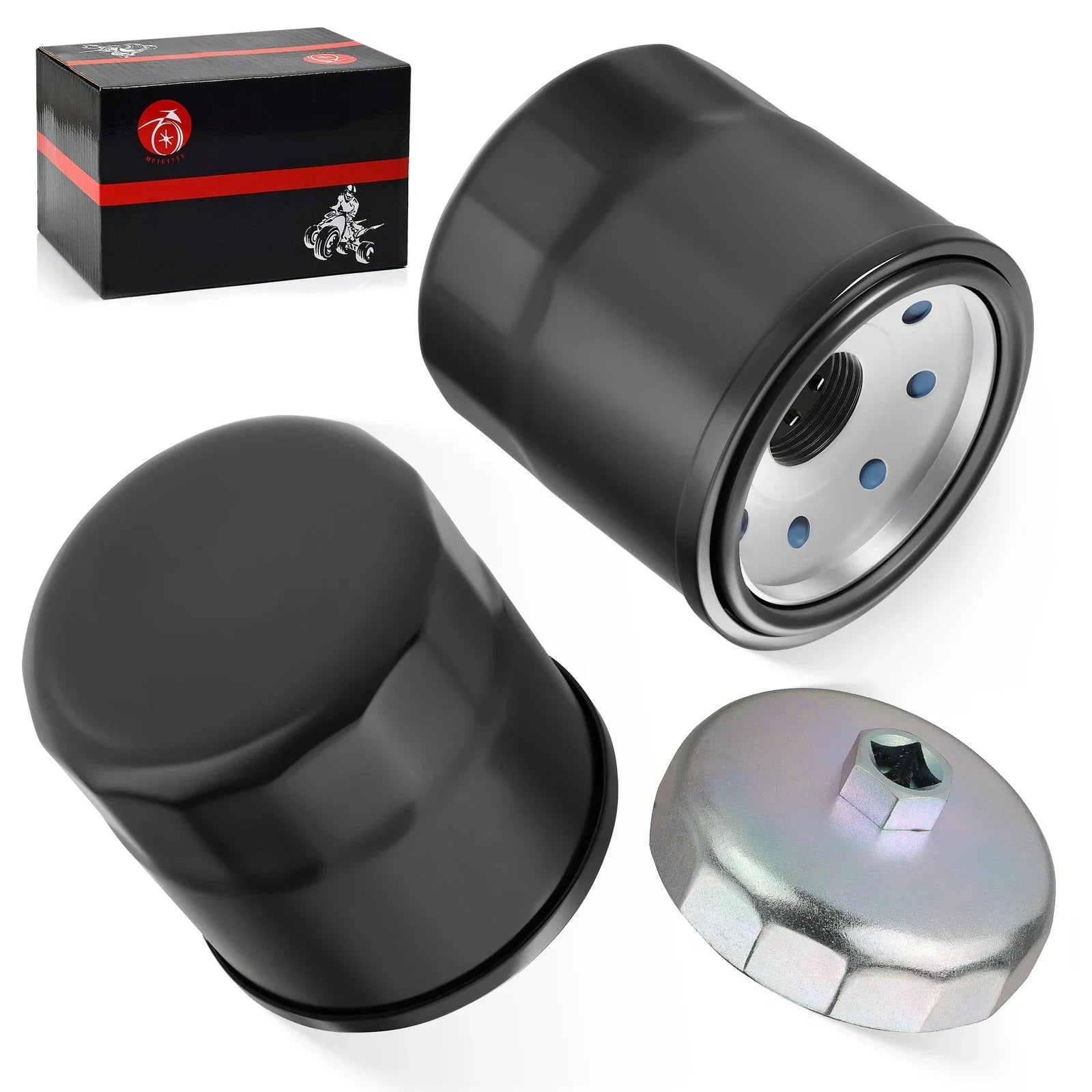 Oil Filter with Wrench Tool for Kawasaki Prairie KVF400 2x4/4x4 (1998–2002)