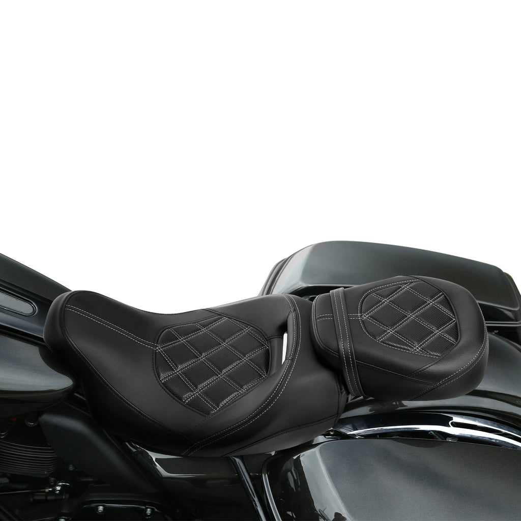 One Piece Driver & Passenger Seat for Harley Road Glide (2009–2023)