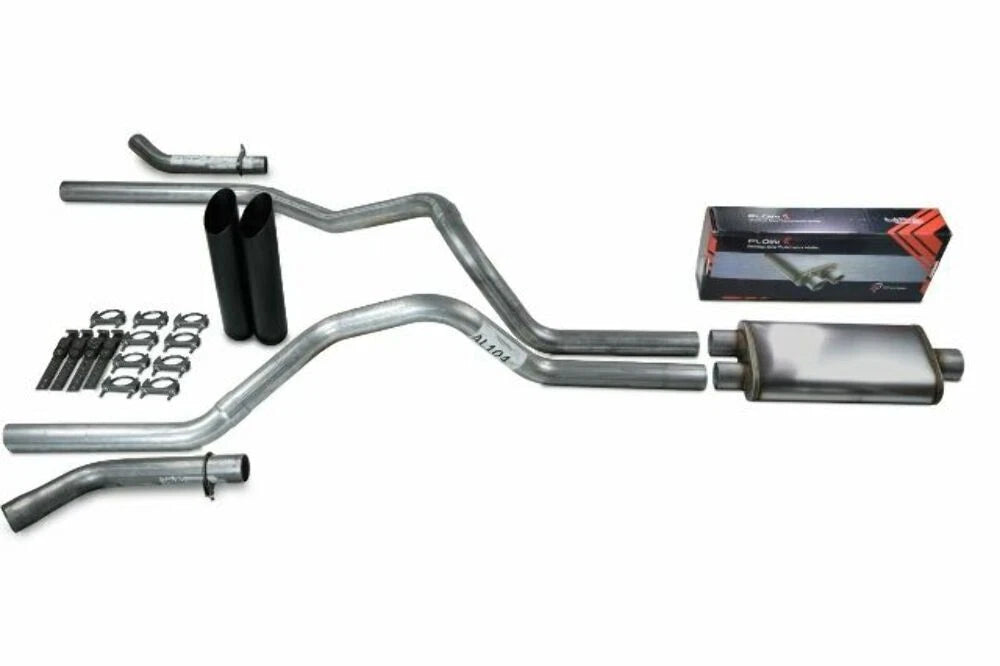 2.5" Dual Exhaust Kit for Dodge Ram 1500 (2019–2025) - Flow II Black Tips