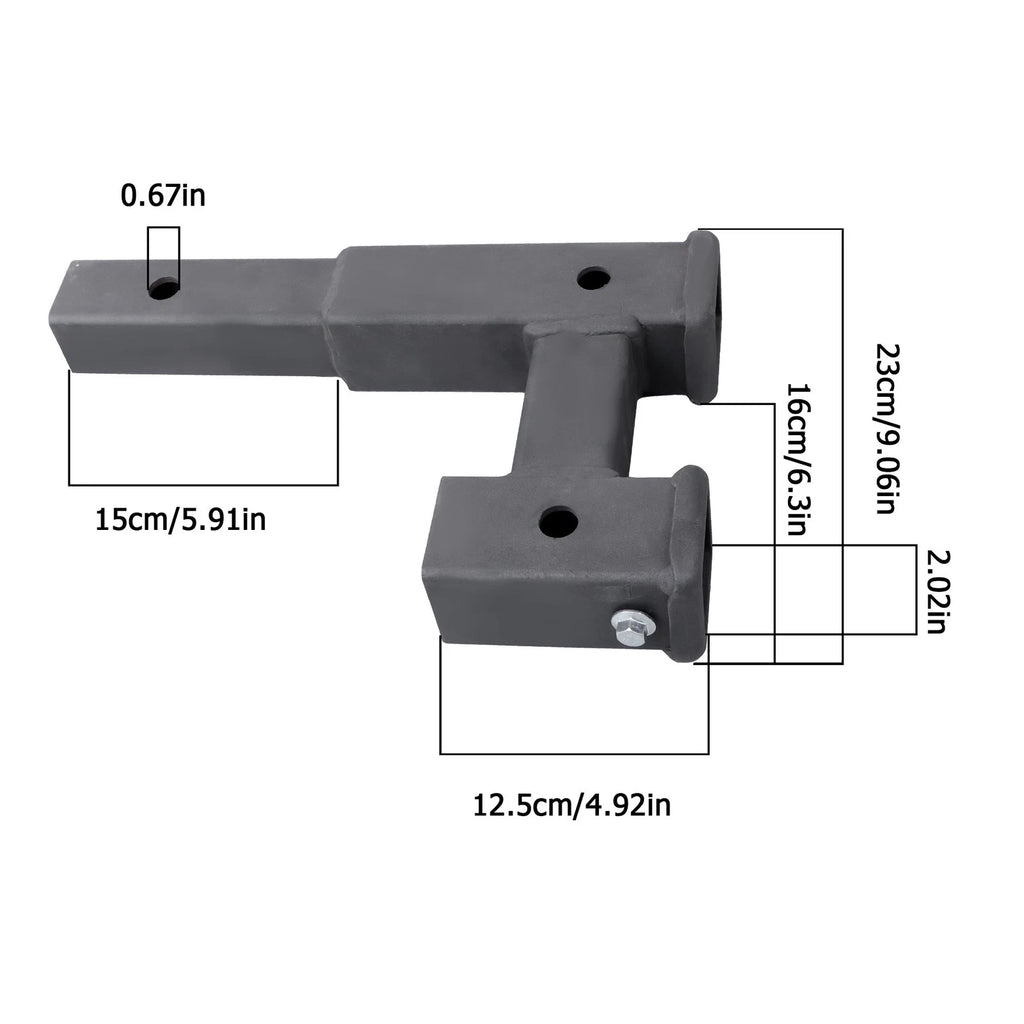 2 Inch Dual Ball Hitch Adapter for Towing (5000LB Capacity)