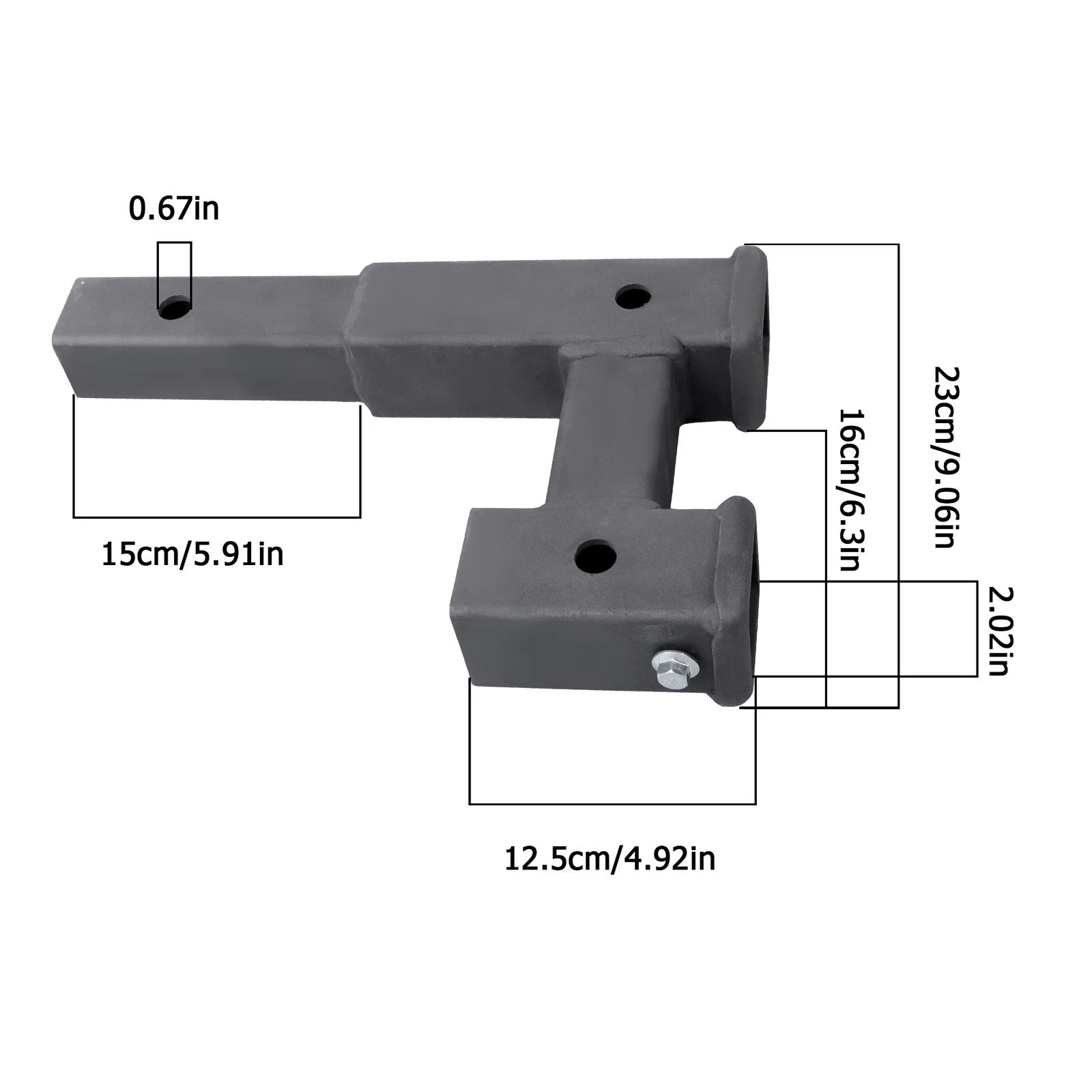 2 Inch Dual Ball Hitch Adapter for Towing (5000LB Capacity)