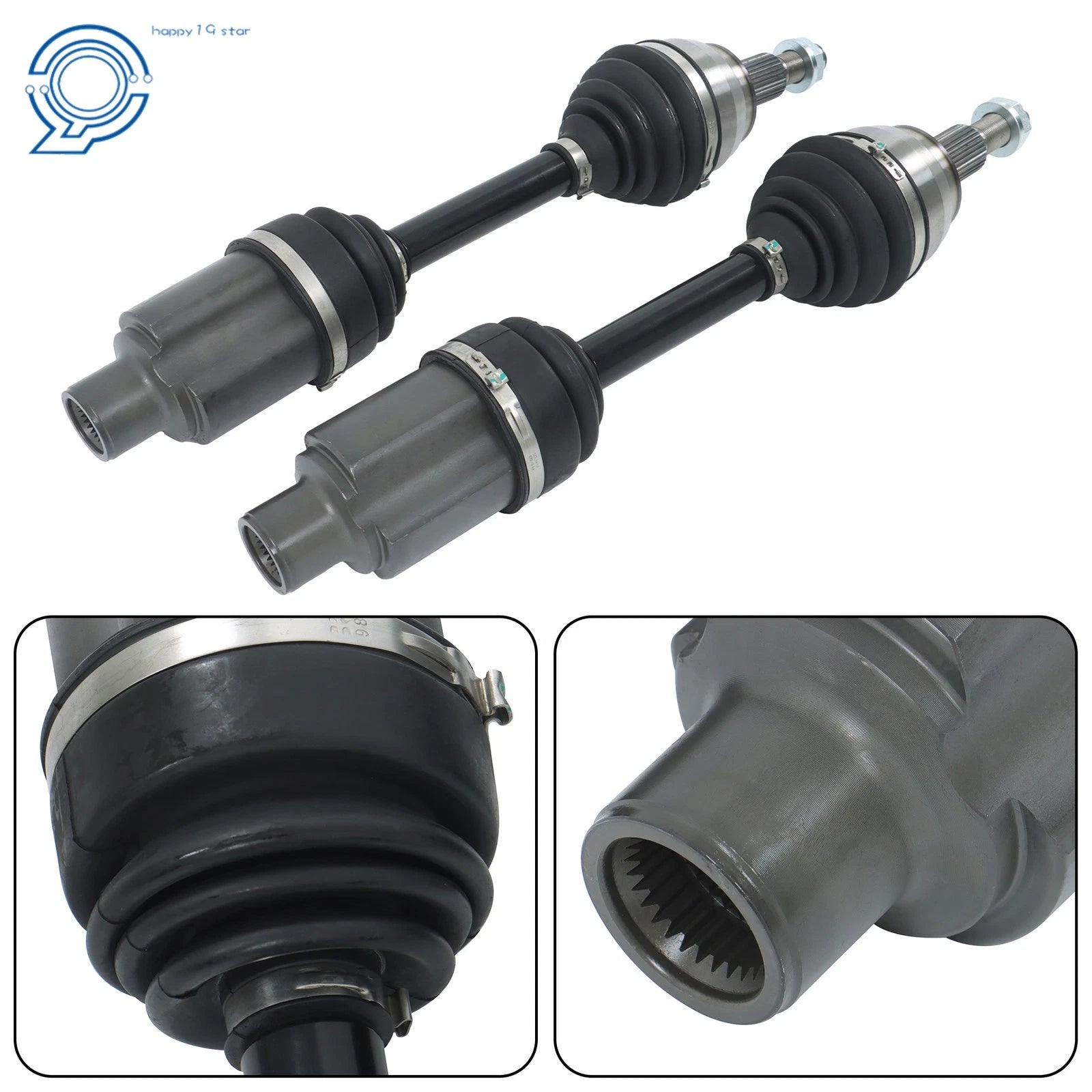 Set of 2 Front CV Axle Shafts for Dodge Ram 1500 (2002–2010)