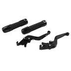 CNC Black Extendable Brake Clutch Levers & Grips for Daytona 675 (2006-2018)