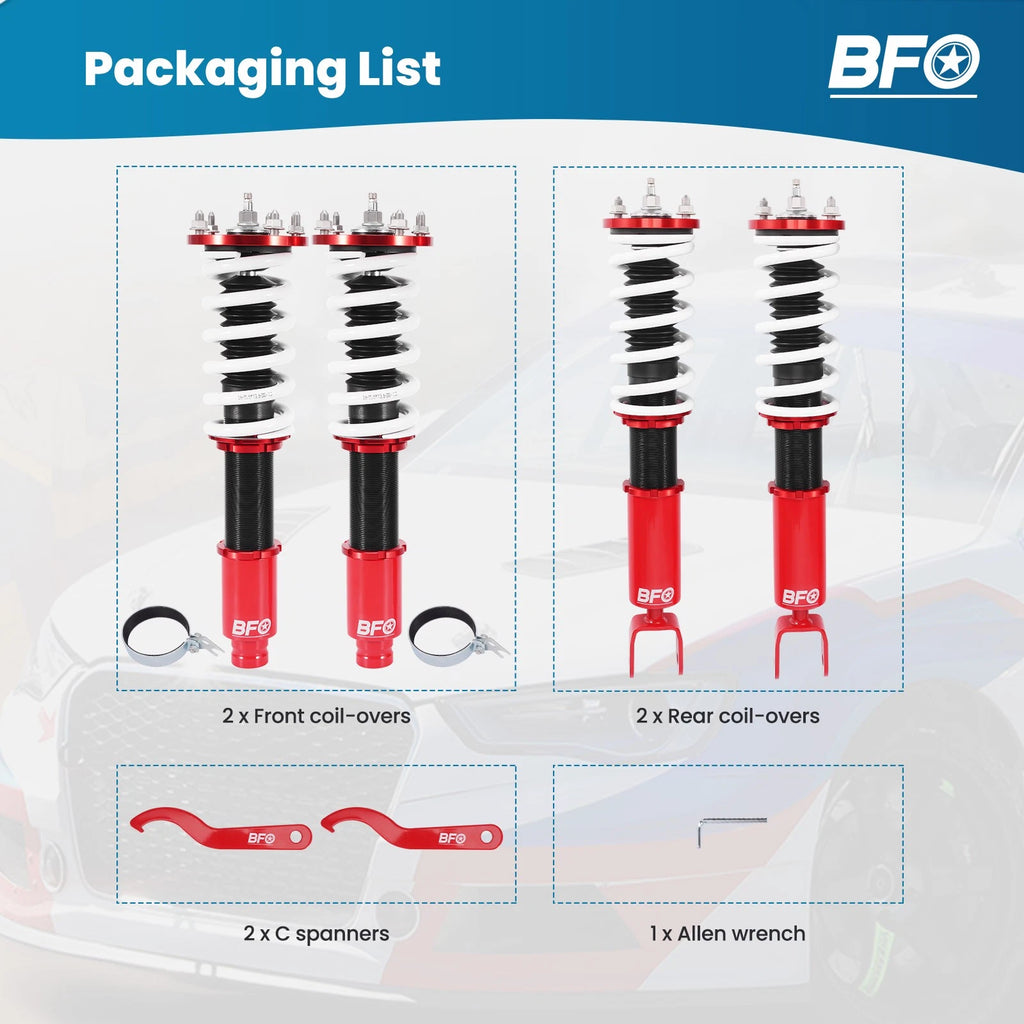 Coilover Shocks Kit for Honda Accord (2008–2012) Acura TSX (2009–2014)