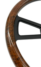 Steering Wheel Cover Black Burlwood Wrap for Peterbilt Kenworth (2010–2024)