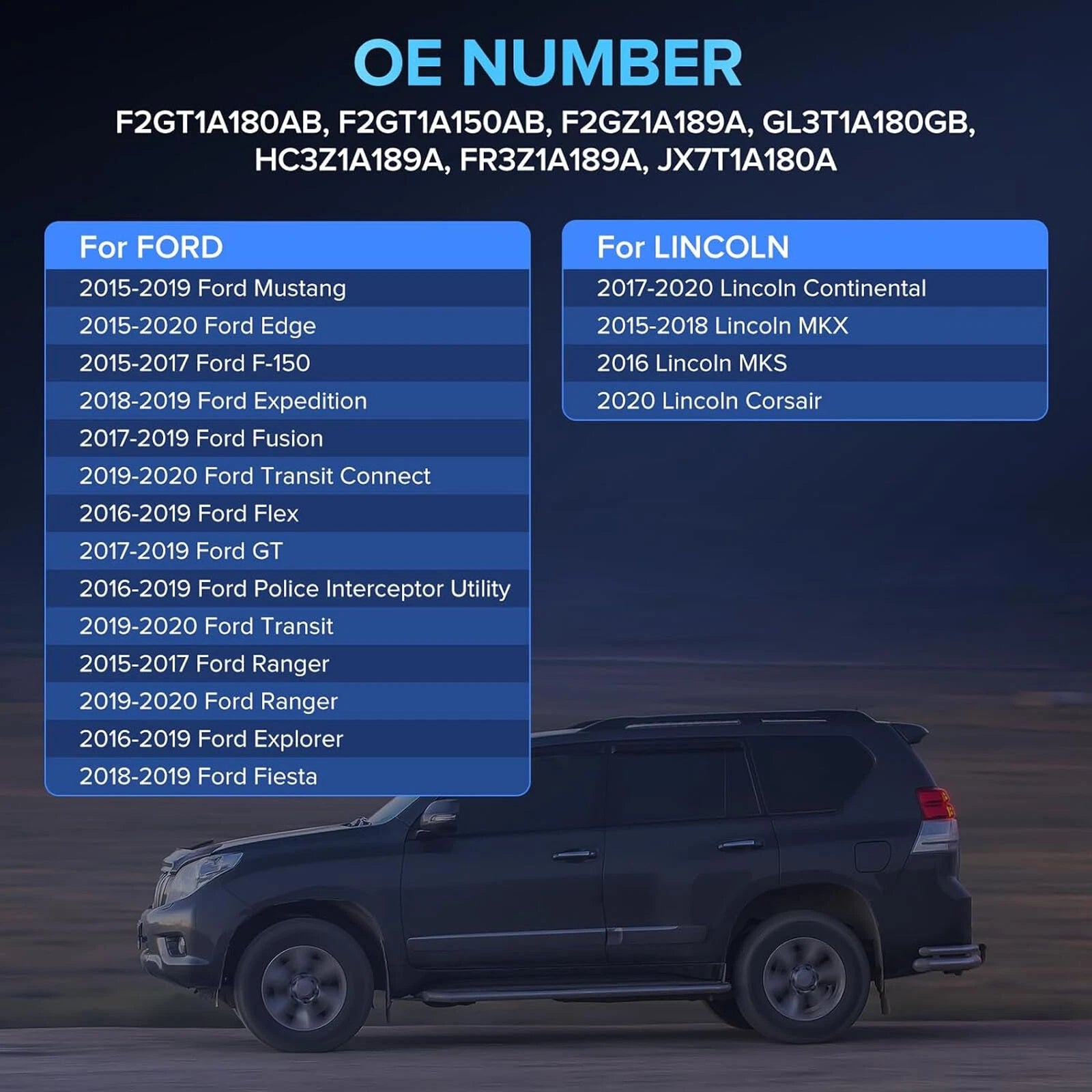 4PCS TPMS Tire Pressure Sensors for 2016–2019 Ford Explorer (2016–2019)