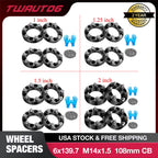 Wheel Spacers Set for Chevy Silverado Sierra 1500 (2014–2018)