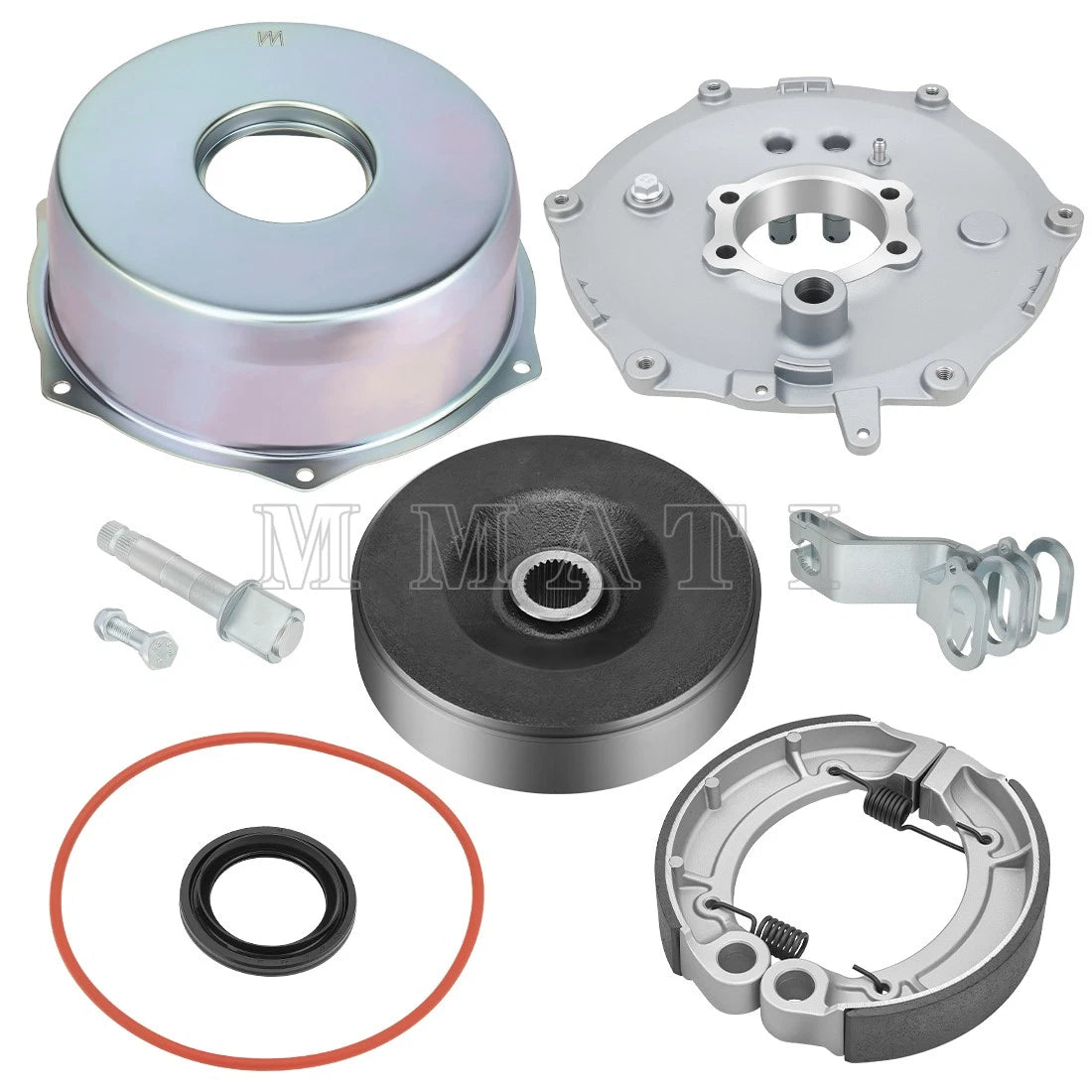 Rear Brake Drum Plate Cover w/Shoes Seal for Yamaha Wolverine Grizzly Bruin (350)