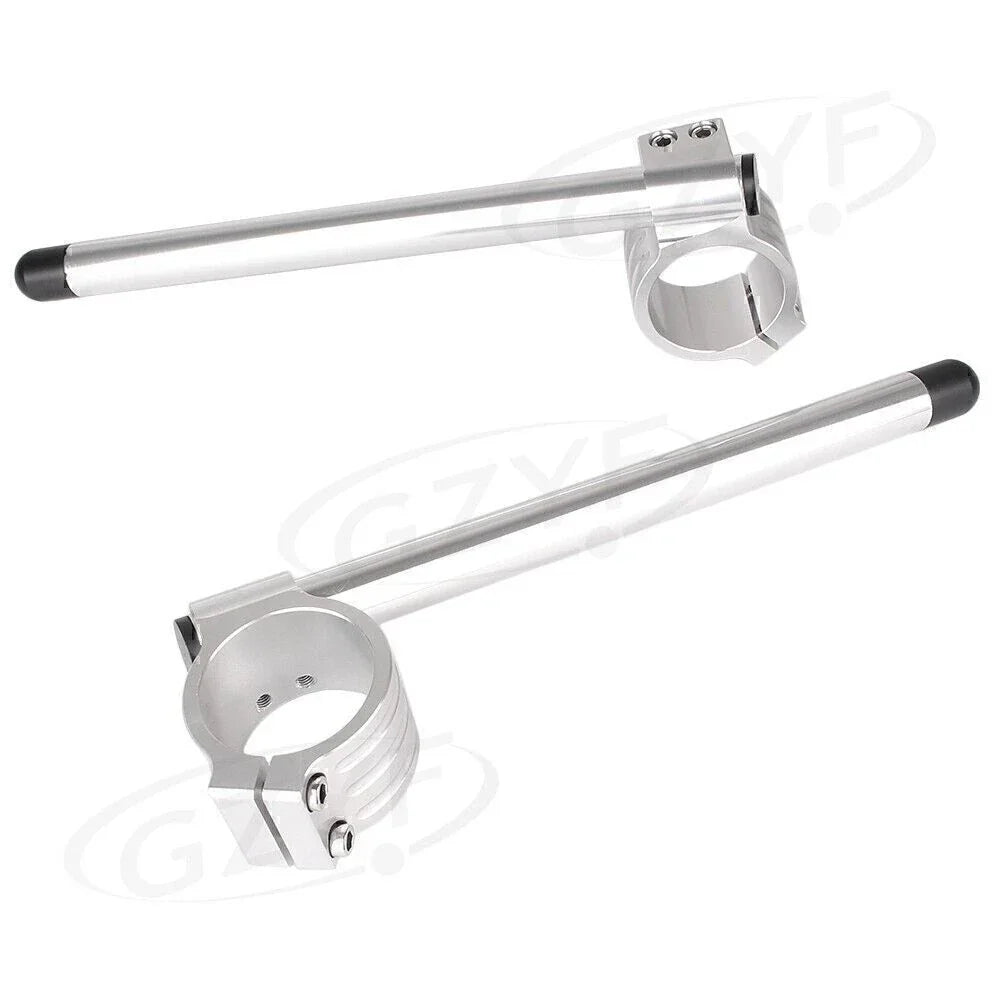 51mm Clip On Handlebar Fork Tubes  Universal for Motorcycle Silver
