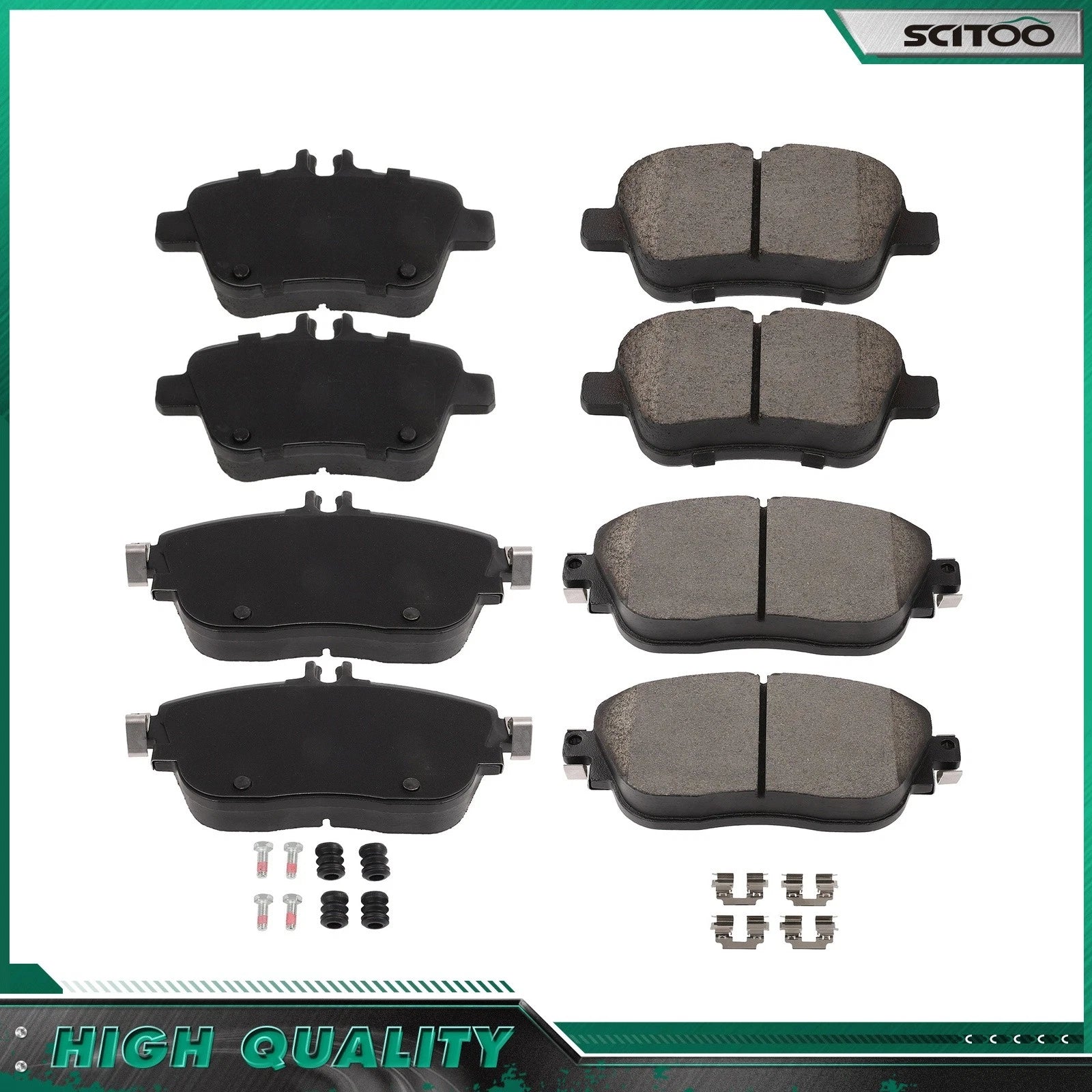 Front and Rear Brake Ceramic Pads for Infiniti QX30, Mercedes-Benz B250 (2013–2019)