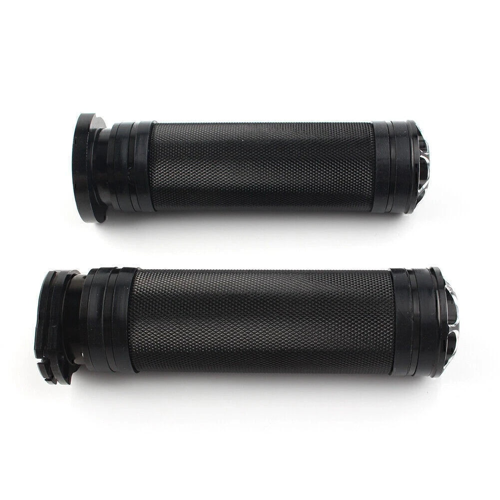 1" Black Cut Handle Bar Hand Grips for Harley VRSC XL XR Dyna Softail (1996–Present)