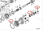 Lower Unit Seal Kit for Honda 200HP 225HP 250HP (91252-ZZ3-003, 90758-ZW1-B00)