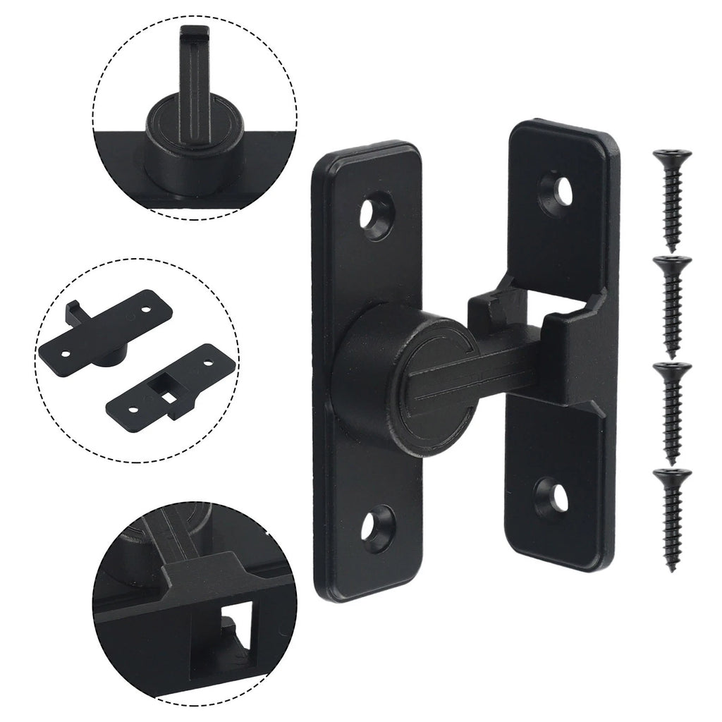 Heavy Duty Barn Door Lock Latch for Sliding Doors (90 Degree)