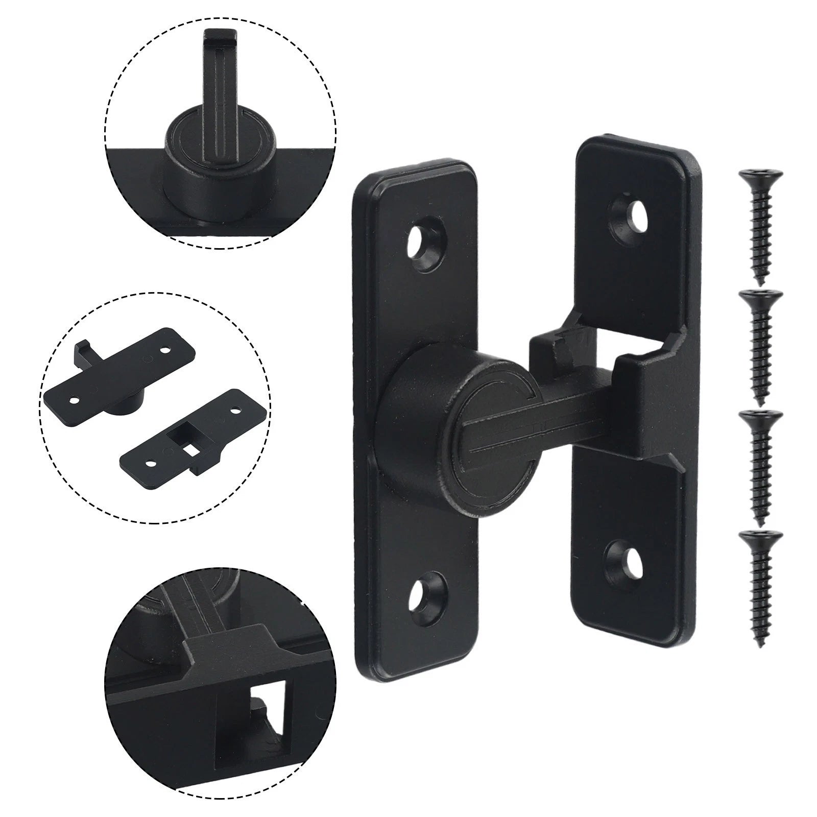 Heavy Duty Barn Door Lock Latch for Sliding Doors (90 Degree)