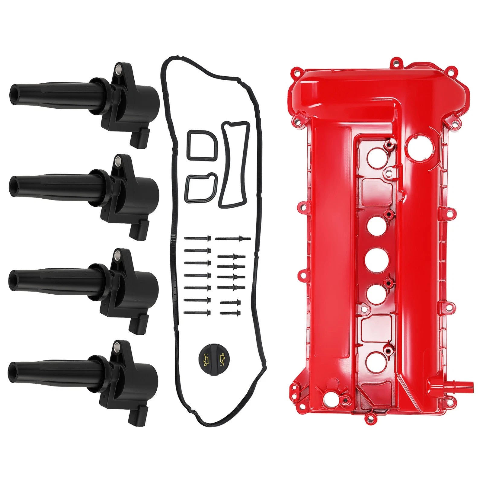 Valve Cover, Coils, Gasket for Ford Escape 2.3L (2005–2008), Focus 2.0L (2005–2011)