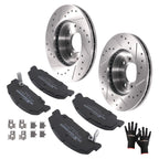 Front Brake Rotors and Pads Kit for Honda Civic Del Sol (1993–1997) / Civic (1990–2000)