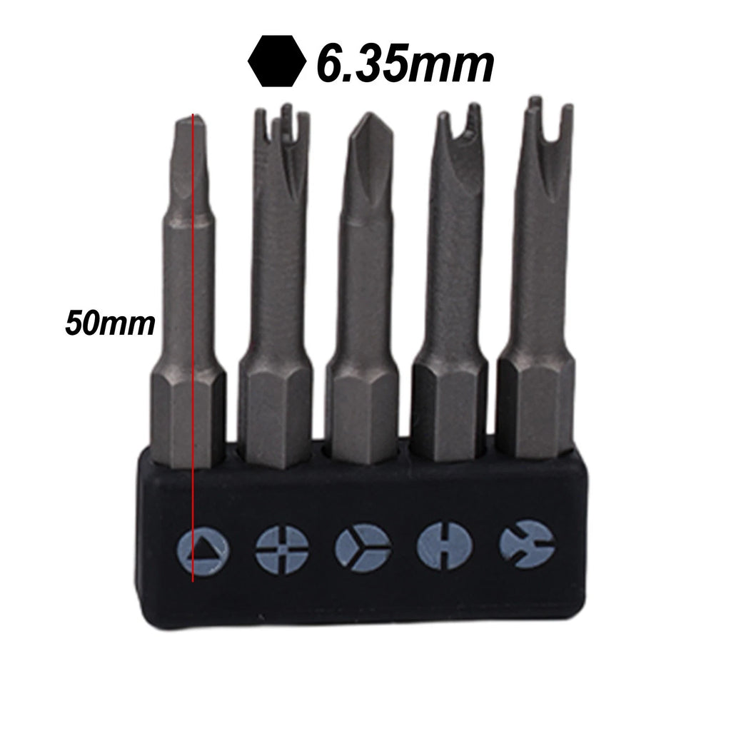 Set of 6 Special-Shaped Screwdriver Bits for 90?? Wrench