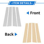 Set of 4 Door Pillar Window Trim for Mitsubishi L200 (2005–2014) Silver Tone