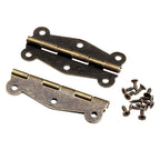Set of 6 Wooden Box Hinges for Cabinets and Jewelry Boxes