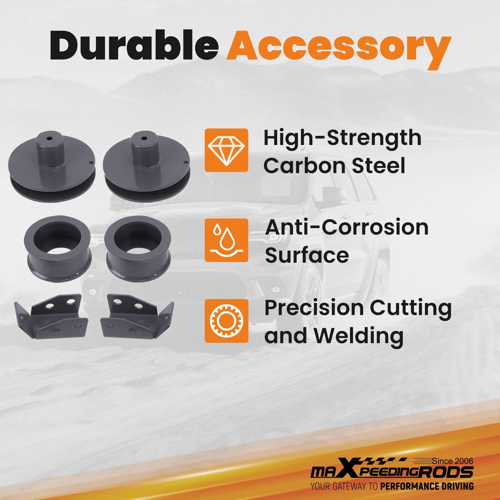 2 Inch Suspension Lift Kit with Shocks for Jeep Wrangler TJ (1997–2006)