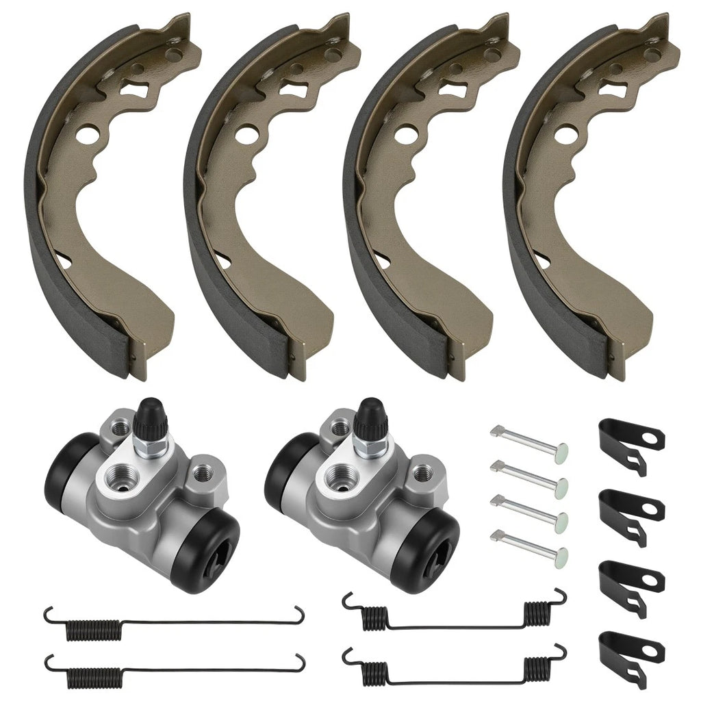 Front Brake Wheel Cylinders Kit w/Shoes & Pins for Suzuki QuadRunner 250 (1987–2002)