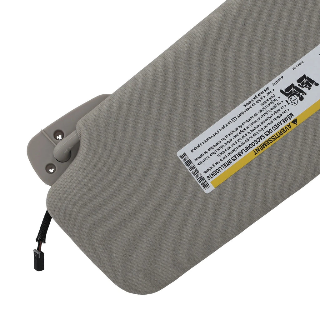 Gray Passenger Sun Visor for Chevrolet GMC Sierra (2007–2014) W/ Light 22850310