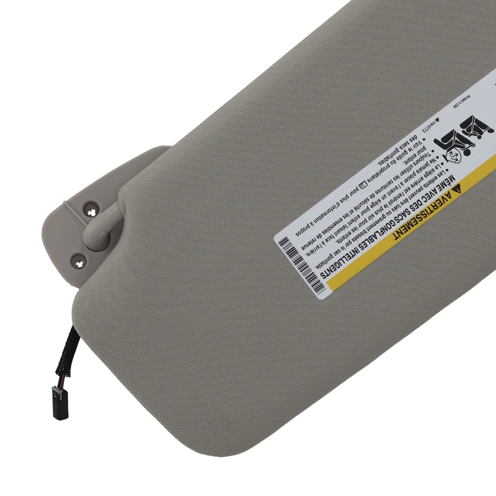 Gray Passenger Sun Visor for Chevrolet GMC Sierra (2007–2014) W/ Light 22850310