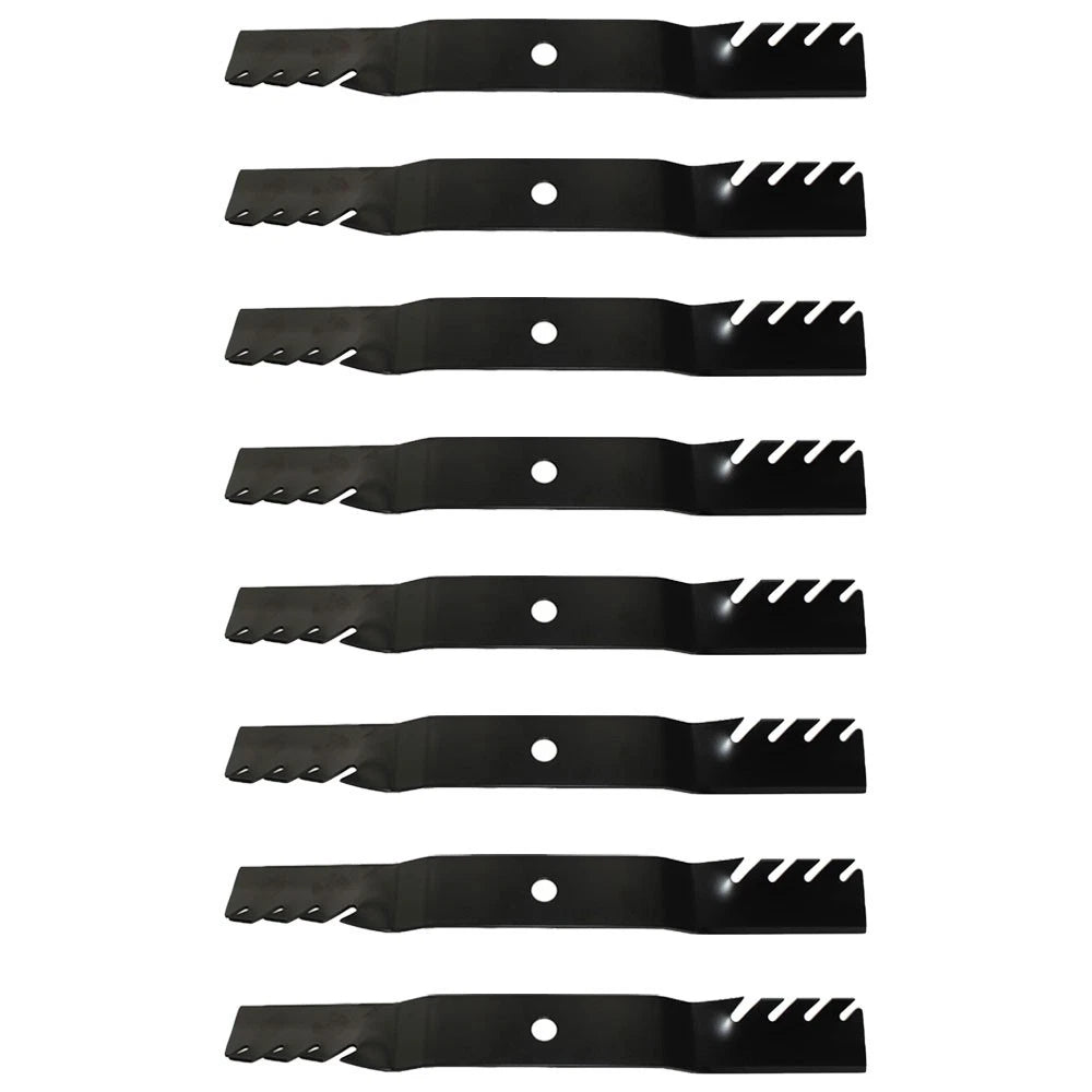 8X Toothed Mulching Lawn Mower Blades for John Deere (Replaces M170639)