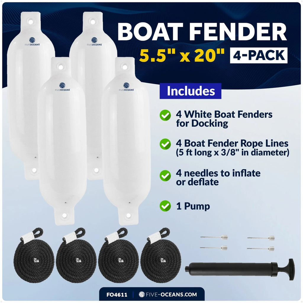 Boat Fenders for Inflatable Boats (5.5x20 Inch)