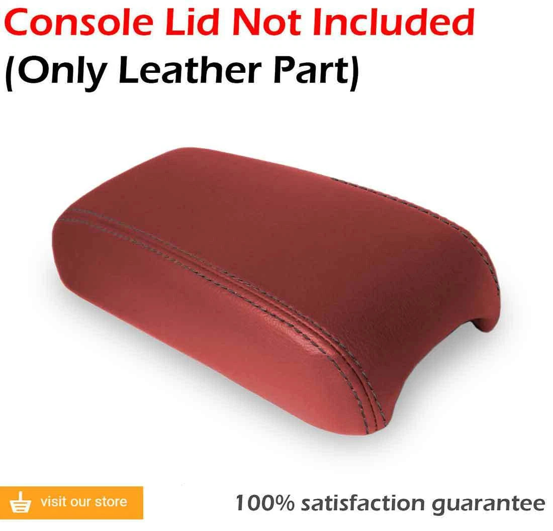 Console Lid Pull Over Cover for Chevrolet Cavalier (2000–2005) Red Black Stitch