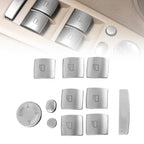 Silver Switch Button Cover Trim for BMW 3 Series E90, X6 E71, X5 E70 (2006–2013)